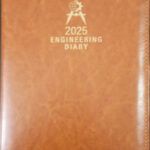 Regular Leather Engineering Diary 2025 With Calendar