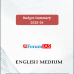 Forum IAS Budget Summary 2023-24 English Medium B/W Printout