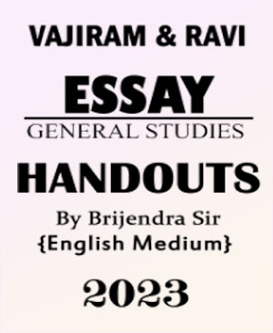 Vajiram & Ravi Essay General  Studies By Brijendra Sir Handouts Printed Notes 2023 English Medium