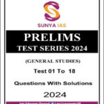 Sunya Ias Prelims Test Series 01 To 18 Questions With Solutions English Medium 2024