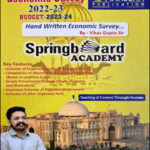 Mahecha Publication Economic Survey 2022-23 Budget 2023-24 Springboard Academy By Vikas Gupta Sir Handwritten Economic Survey Class Notes Original Book English Medium