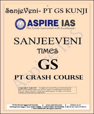 Aspire IAS GS Prelims Crash Course Sanjeevani Times English Medium B/W Printout