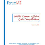Forum IAS Monthly 10 PM Current Affair Quiz Compilation September 2023 Printed Notes English Medium