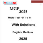 Forum Ias  Mains MGP Micro Test  With Solutions 2025  English Medium Printed Notes