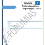 Forum IAS Prelims Marathon Compilation For The Month Of September 2024 English Medium