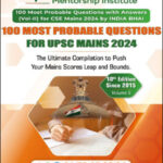 Mentorship Institute 100 Most Probable Questions With Answers By India Bhai For UPSC Mains 2024 Volume 2 English Medium