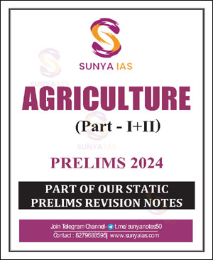 Sunya Ias Agriculture Part I+II Part of Our Static Prelims Revision Notes For Prelims 2024 English Medium