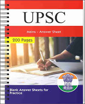 Notebook-A-4 UPSC Mains Answer Sheet Copy (200 Pages) With Spiral