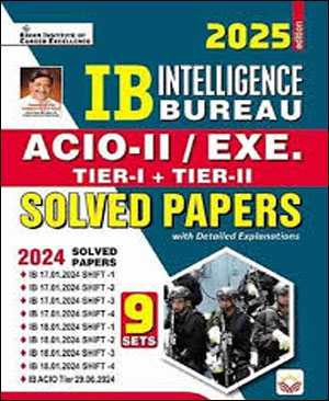 Kiran Publication Tier 1 and Tier 2  IB ACIO 2/Executive Solved Papers  Edition 2025 English Medium