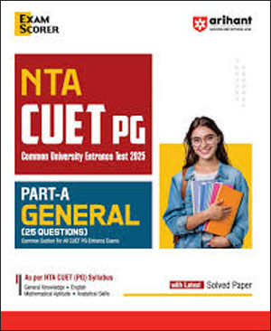 Arihant  NTA CUET (PG)  Part -A  General  (25 Questions )  Solved Papers 2024 & 2023  For All CUET (PG) Entrance Exams 2025  English Medium  Original Book