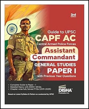 UPSC CAPF AC Assistant Commandant  Paper 1 DISHA Publication ENG Medium