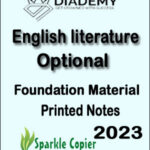 Diademy Ias English Literature Optional Foundation Material Printed Notes English Medium 2023