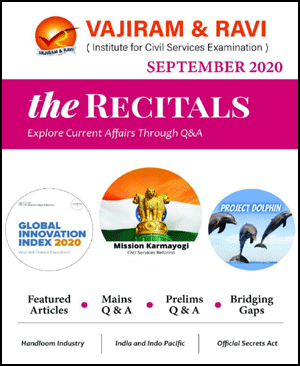 Vajiram And Ravi The Recitals Current Affairs September 2020 English Medium