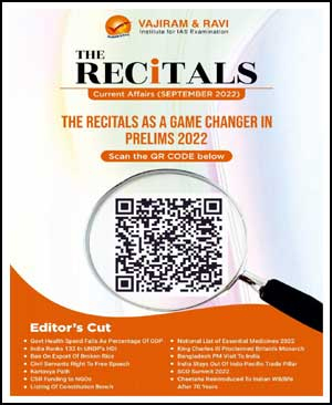 Vajiram & Ravi The Recitals Current Affairs September English Medium 2022