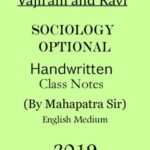 Vajiram & Ravi Sociology Optional Handwritten Class Notes By Mahapatra Sir