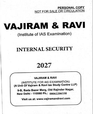 Vajiram and Ravi GS Internal Security Yellow Book 2027 English Printed