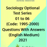Vision IAS Sociology Optional Test Series 01 to 06 (Questions With Answers) English Medium 2021