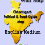 Chhattisgarh Political & Road Guide Wall Map English Medium