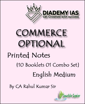 Diademy IAS Commerce Optional By Rahul Kumar Sir English Medium Printed Notes