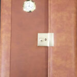 Customized Leather Notebook Diary 2025 with Watch and Calculator Brown