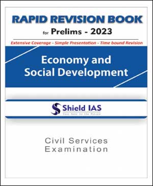 Shield IAS Economy & Social Development Rapid Revision Book English Medium B/W Printed Notes 2023