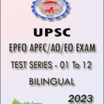 UPSC EPFO APFC/AO/EO Exam 2023 Test Series - 01 To 12 Bilingual B/W Printout
