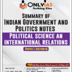 Only IAS Summary Of Indian Government & Politics Notes Political Science & International Relations PSIR Paper-1 Section-B English Medium 2022