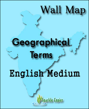 Geographical Terms Wall Map English Medium