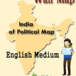 India Of Political Wall Map English Medium