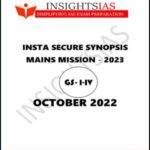 Insights IAS Mains Secure Synopsis October Printed Notes 2022 English Medium