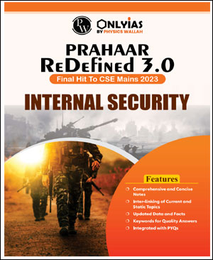 Only IAS Physics Wallah Prahaar 3.0 Internal Security CSE Mains 2023 English Medium B/W Printout