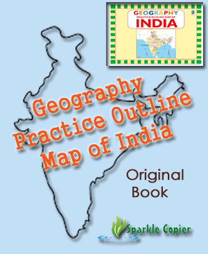 Map-Geography Practice Outline Map of India (Original Book)