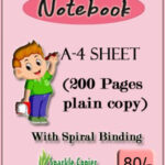 Notebook A-4 Sheet 200 Pages Plain Copy With Spiral