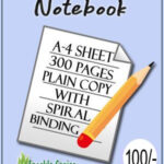 Notebook A-4 Sheet 300 Pages Plain Copy With Spiral
