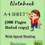 Notebook A-4 Sheet 200 Pages Ruled Copy With Spiral