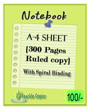 Notebook A-4 Sheet 300 Pages Ruled Copy With Spiral
