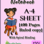 Notebook A-4 Sheet 400 Pages Ruled Copy With Spiral