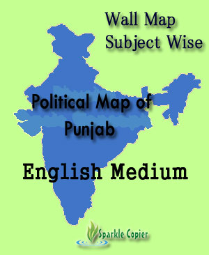 Political Of Punjab Subject Wise Wall Map English Medium