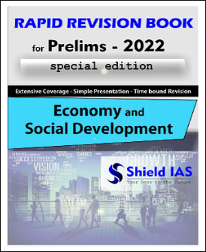 Shield IAS Economy & Social Development Rapid Revision Book for Prelims English Medium 2022