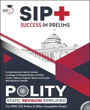 Study IQ SIP+ (Success In Prelims) Polity Static Revision Simplified English Medium 2023