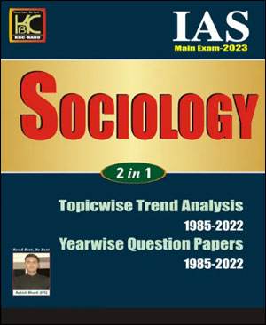 KBC NANO Ias Mains Exam Sociology 2 In 1 By Ashish Bharti IPS Topicwise Previous Years Questions Paper English Medium Original Book 2023