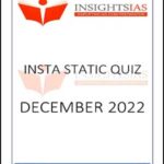 Insights IAS Insta Static Quiz December Printed Notes 2022 English Medium 