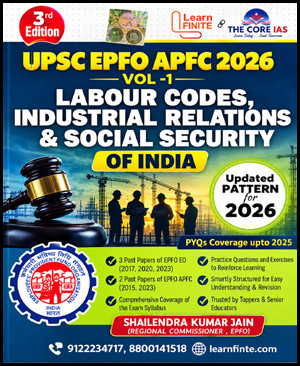UPSC EPFO APFC 2026 Volume 1 Labour Codes, Industrial Relations & Social Security of India 3rd Edition English