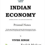 Indian Economy By Vivek Singh 7th Edition English Medium 2023-24 Printed Notes