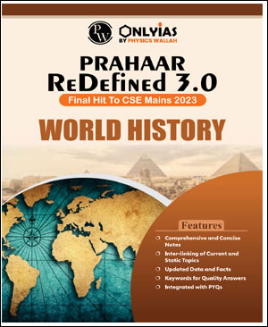 Only IAS Physics Wallah Prahaar 3.0 World History CSE Mains 2023 English Medium B/W Printout