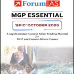 Forum IAS Monthly Prelims + Mains Epic Current Affairs October 2025 English Medium