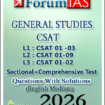 Forum IAS General Studies Csat Test Series  2026 English Medium