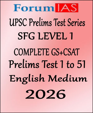 Forum Ias Prelims SFG Test Series Level 1 English Medium 2026 Printed Material