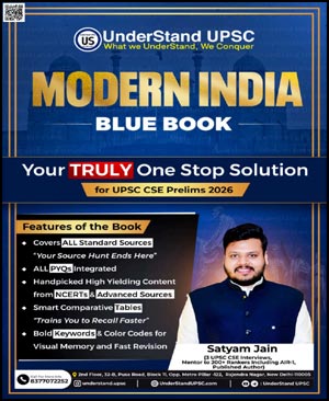 Understand UPSC Modern India Prelims Blue Book 2026 (E)