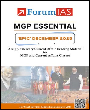 Forum IAS Monthly Prelims + Mains Epic Current Affairs December 2025 English Medium